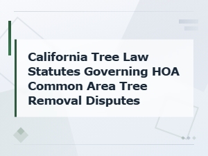 California Hoa Tree Removal Laws for Common Areas